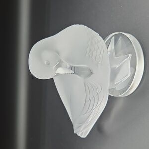 Authentic Lalique France Crystal Gaetan Duck Figurine Signed Marie-Claude 11657